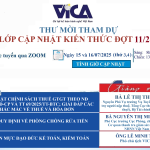 Lớp CNKT Online ngày 15 và 16/07/2025: CẬP NHẬT CÁC CHÍNH SÁCH THUẾ GTGT; QUY ĐỊNH VỀ CHỐNG RỬA TIỀN, CHUẨN MỰC ĐẠO ĐỨC