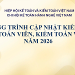 CHƯƠNG TRÌNH, KẾ HOẠCH CẬP NHẬT KIẾN THỨC KẾ TOÁN VIÊN, KIỂM TOÁN VIÊN NĂM 2026