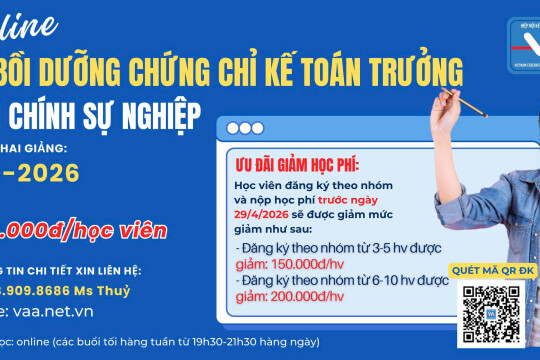 THƯ MỜI THAM GIA LỚP KẾ TOÁN TRƯỞNG ĐƠN VỊ KẾ TOÁN NHÀ NƯỚC